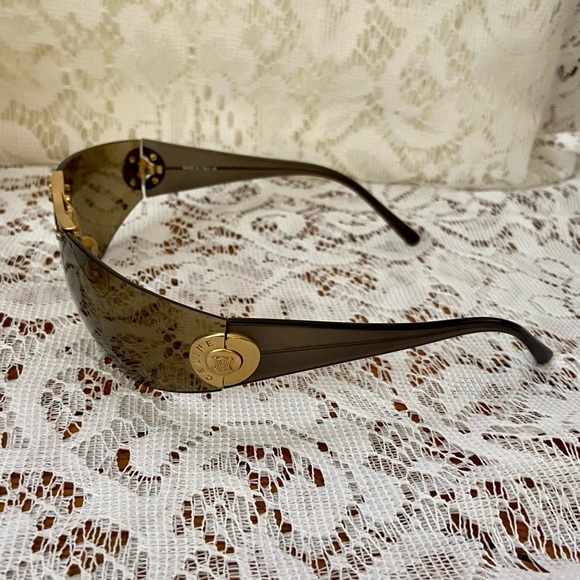 Celine, Triomphe, Wrap Around Brown Sunglasses SC003 COLS28Y Italy - Picture 8 of 12